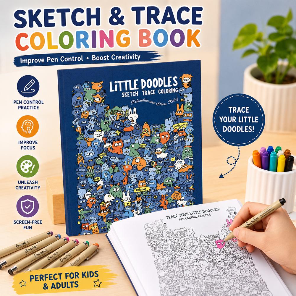 Adult Coloring Book Stress Relief - Buku Mewarnai dengan Sketsa, Latihan Mengontrol