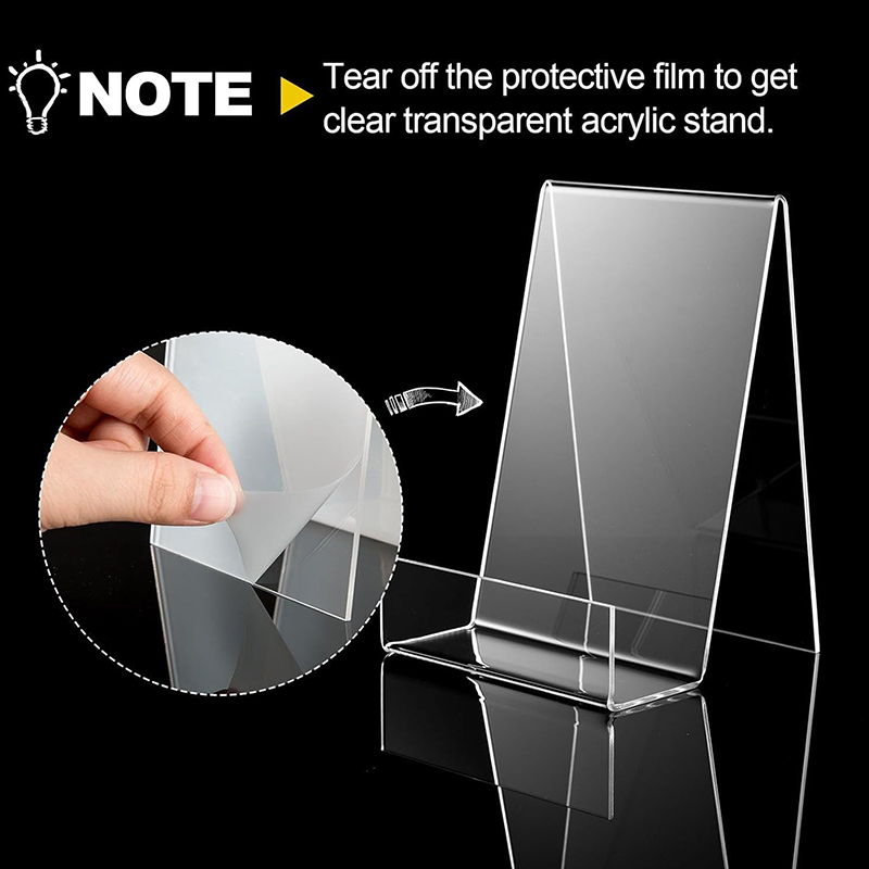 1 buah penyangga pajangan akri - Clear Acrylic Book Stand Holder ulasan dan harga
