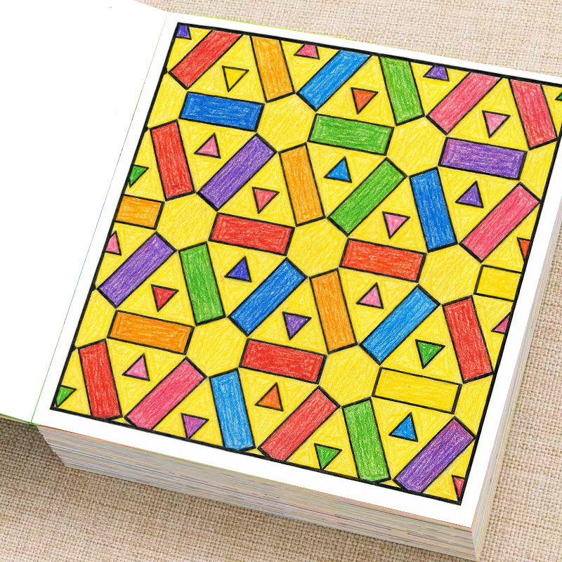 Buku Mewarnai Pola Geometris 2 - Adult Coloring Book Stress Relief ulasan dan harga