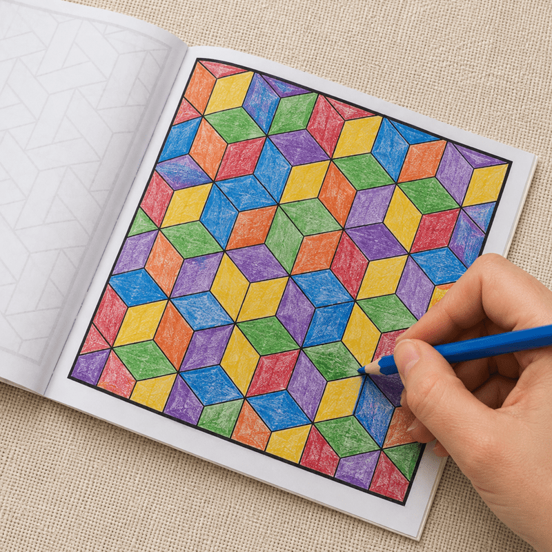 Buku Mewarnai Pola Geometris 2 - Adult Coloring Book Stress Relief ulasan dan harga