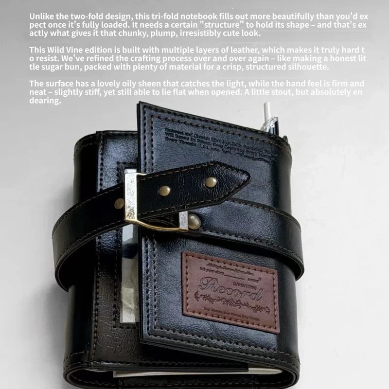 Buku Harian Kulit Lipat Tiga M - Vintage Leather Journal Notebook ulasan dan harga