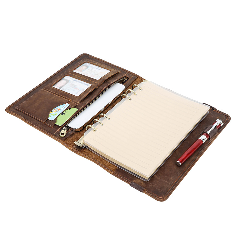 Sampul Notebook A5 Kulit Kuda  - Vintage Leather Journal Notebook ulasan dan harga