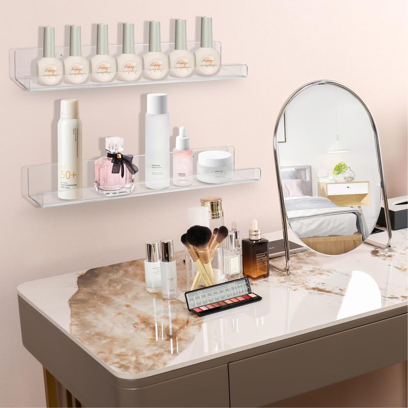 1-5 PCS Rak Akrilik Dinding 30 - Clear Acrylic Book Stand Holder ulasan dan harga